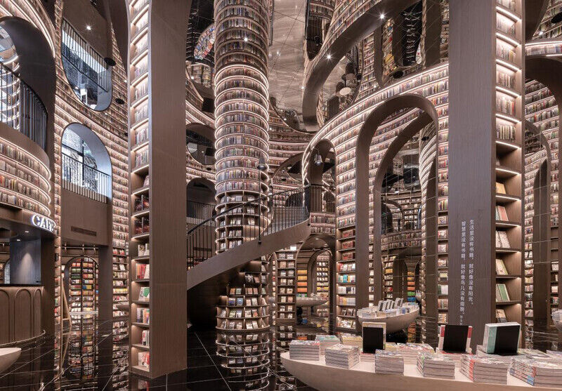Dujiangyan, in Cina la surreale biblioteca che sembra un quadro di Escher