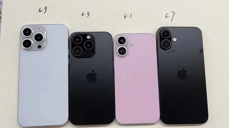 iPhone 16: le dimensioni dei display svelate da una foto